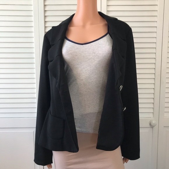 New SANDRO Sportswear Black Blazer Size Large - Picture 3 of 9